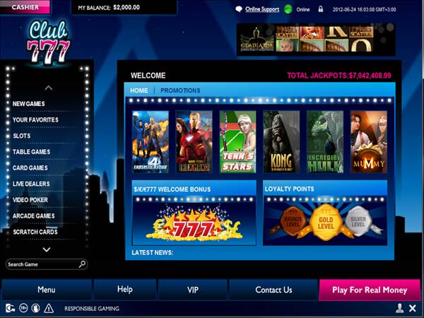 Club 777 casino lobby